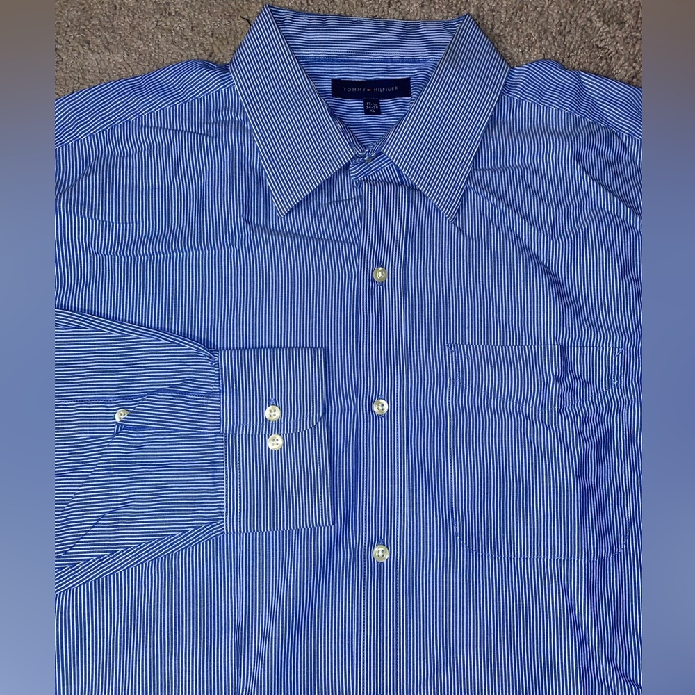 Tommy Hilfiger Classic 90s 2000s Vintage Wallstreet Button Up Down Size XL Shirt